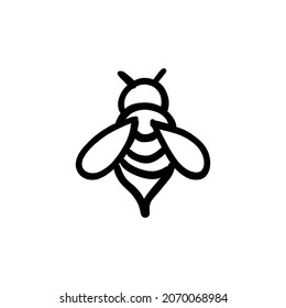 bee icon in vector. Logotype - Doodle