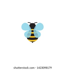 bee icon, vector on a white background