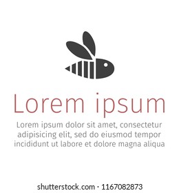 Bee icon. Vector sign