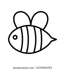 bee icon - vector sign