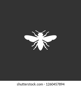 bee icon vector. bee sign on black background. bee icon for web and app