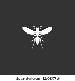 bee icon vector. bee sign on black background. bee icon for web and app