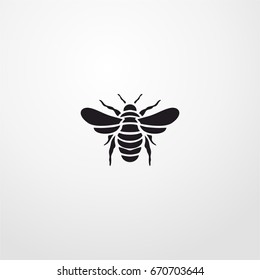 bee icon. vector sign symbol on white background