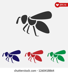 Bee icon vector.Insect sign.Honey vector symbol.