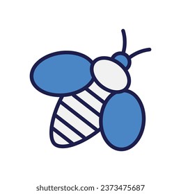 Bienensymbol mit weißem Hintergrund, Vektorgrafik