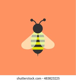 bee icon,flat design