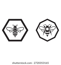 Bienen-Ikonen in Hexagon und Octagon Frames Insekten Honigbiene