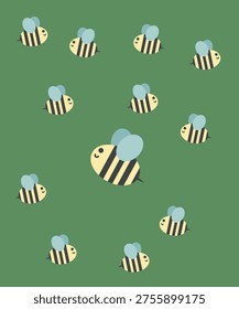  Bee Alot Illustration with Banner