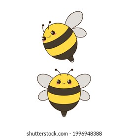bee Illustration isolated on white background.