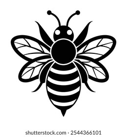 Bee illustration isolated on white background , bee vector design 
