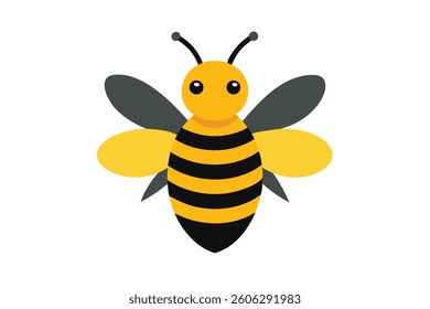  Bee Illustration on White Background 