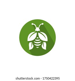 bee illustration symbol design animal honey graphic  logo green cartoon nature