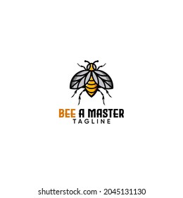 Bee illustration vector logo, unique, elegant and modern
