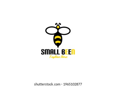Bee infinity simple logo icon symbol mascot for Brand, company, Business, Banners, Poster, paper, Card, background and wallpaper. 