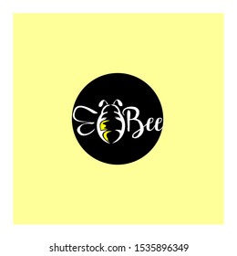 bee initial logo concept minimalist