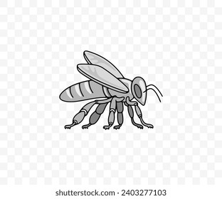 Bee, insect, animal, apiary and beekeeping, graphic design. Honey bee, bee-garden and apiculture, vector design and illustration