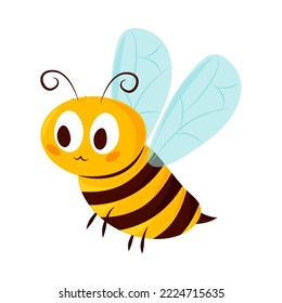 bee insect cartoon icon isolated