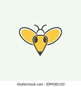 Bee Insect Design concept Icon.