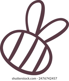 Doodle-Vektorillustration bei Bienen