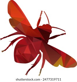 Bee Insect Flying Animal Polygon Style Illustration