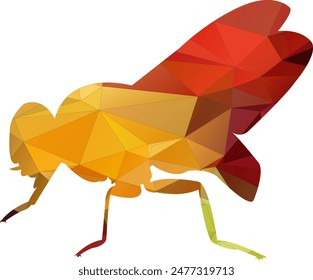 Bee Insect Flying Animal Polygon Style Illustration