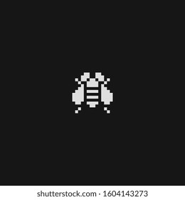 Bee Insect pixel art icon. Sticker, logo and embroidery design. Isolated vector illustration. Video game assets 1 bit sprite.