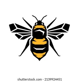Bee insects Silhouette Vector Illustration.