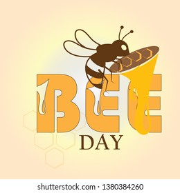 bee international day logo design vector