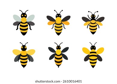 bee isolated vector art illustration