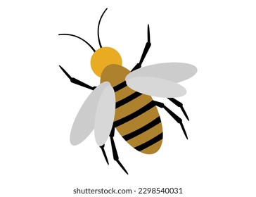 bee for kid coloring book icon cartoon vector and illustration