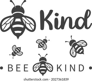 Bee Kind T-Shirt Decal Design Cut Out Files SVG PNG svg
