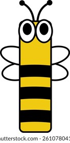 Bee Letter Vector Element Alphabet I