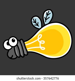 Bee with light bulb body