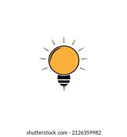 bee light bulb logo vector, creative logo design