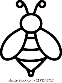 Bee line and glyph icon, insect and honey, bee sign vector graphic