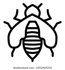 Bee line icon, Honey concept, Honey bee sign on white background, honeybee icon in outline style mobile concept web design. Vector graphics.