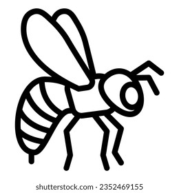 Bee line icon, insects concept, Honeybee sign on white background, Flying Bee insect icon in outline style mobile concept web design. Vector graphics.