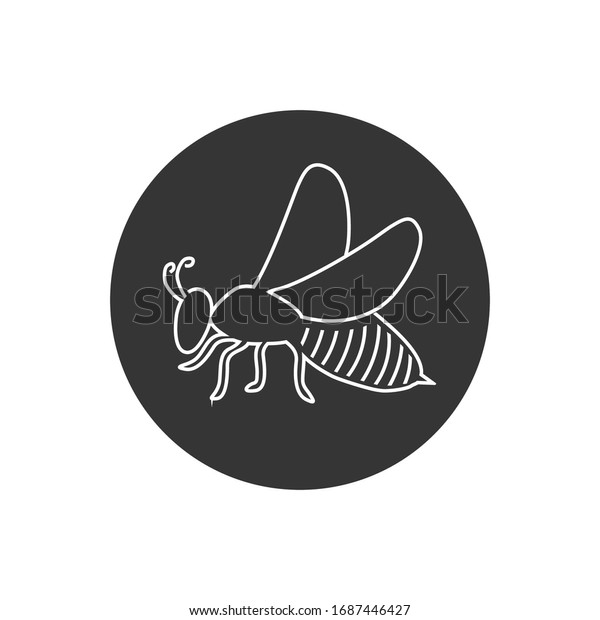 Bee Line Icon Vector Illustration Logo Stock Vector (Royalty Free ...