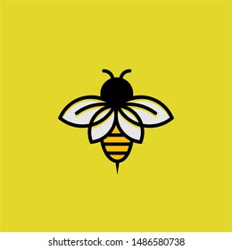 Bee line outine  icon symbol Concepts logo design Graphic Vector Abstract download