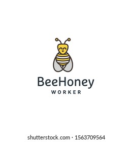 Bee line outine icon symbol Concepts logo design Graphic Vector Abstract download