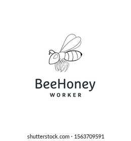 Bee line outine icon symbol Concepts logo design Graphic Vector Abstract download