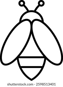 Bee Line Vector Icon Design