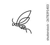 bee line vector. bee illustration design
