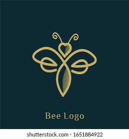 bee logo , animal logo , clean , neat and simple.