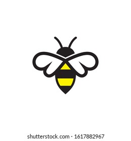 bee logo, animal design vector, honey, fly element template