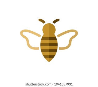 Bee logo animal honey vector 