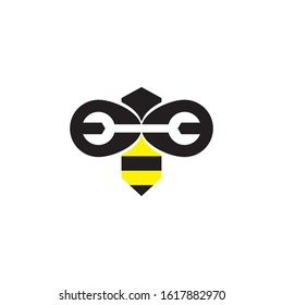 bee logo, animal, repair element template
