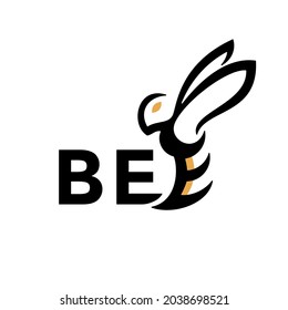 bee logo, artistic letter bee logo