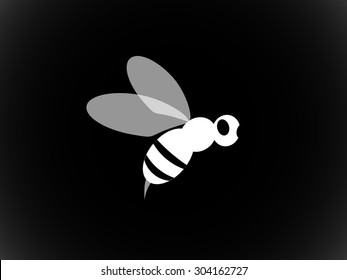 bee logo black
