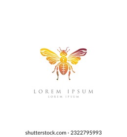 El logotipo de abejas se puede utilizar para la compañía, el icono y otros. diseño del logo de la abeja reina. diseño del logotipo del icono de abeja abstracto. vector de icono del logotipo del abejorro de abeja hipster en el estilo de línea lineal de moda. 